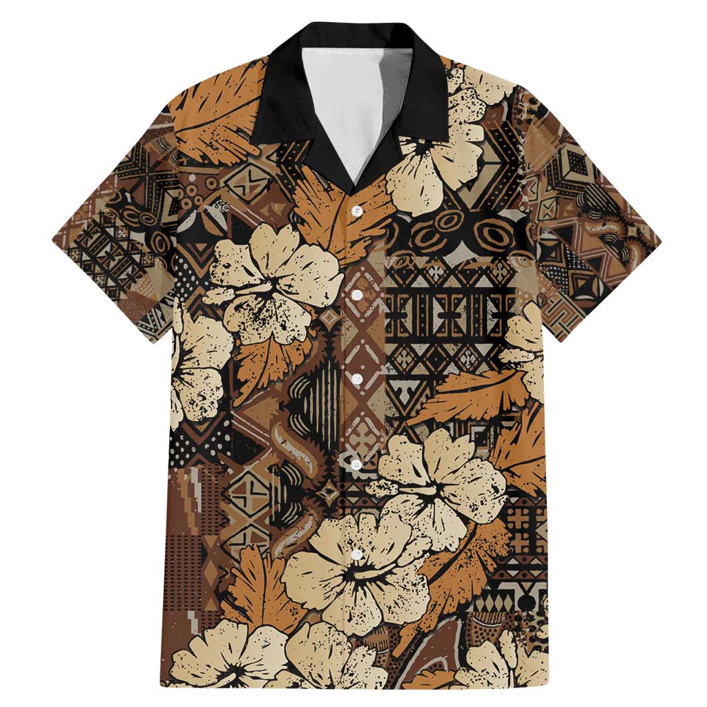 Hibiscus Mix African Pattern Family Matching Mermaid Dress and Hawaiian Shirt - Wonder Print Shop