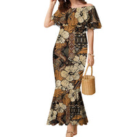 Hibiscus Mix African Pattern Family Matching Mermaid Dress and Hawaiian Shirt - Wonder Print Shop