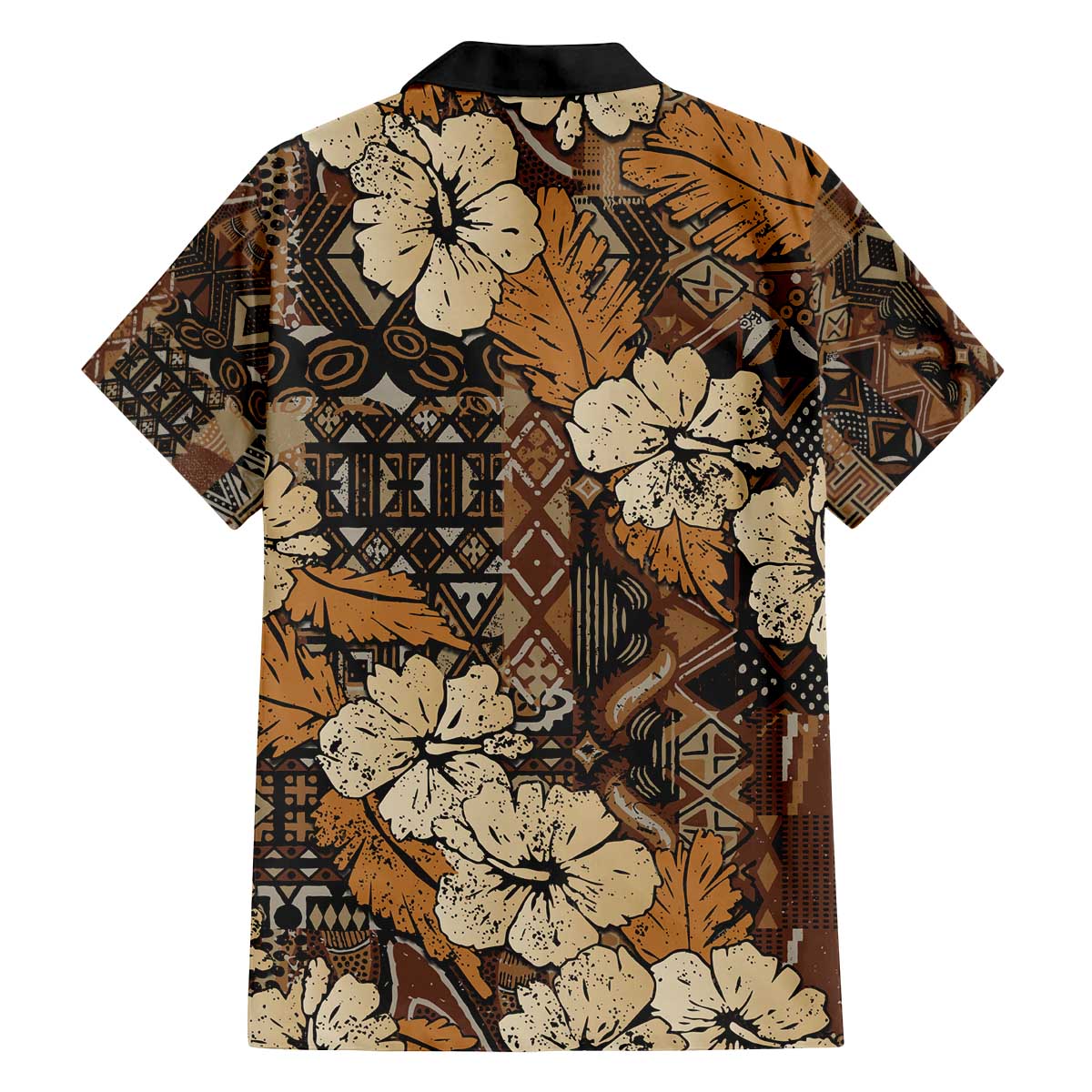 Hibiscus Mix African Pattern Family Matching Off The Shoulder Long Sleeve Dress and Hawaiian Shirt - Wonder Print Shop