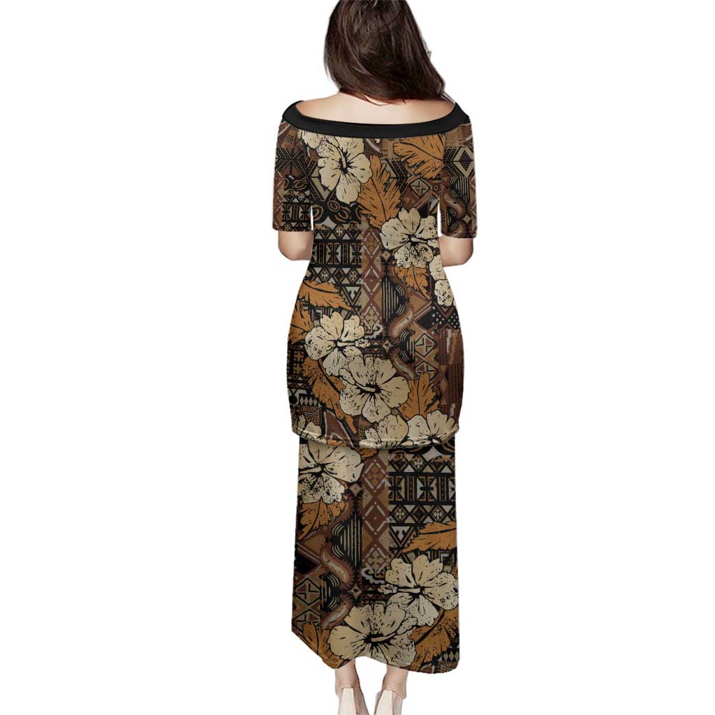 Hibiscus Mix African Pattern Family Matching Puletasi and Hawaiian Shirt - Wonder Print Shop