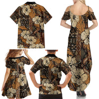 Hibiscus Mix African Pattern Family Matching Summer Maxi Dress and Hawaiian Shirt - Wonder Print Shop