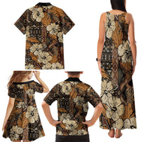 Hibiscus Mix African Pattern Family Matching Tank Maxi Dress and Hawaiian Shirt - Wonder Print Shop
