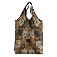 Hibiscus Mix African Pattern Grocery Bag - Wonder Print Shop