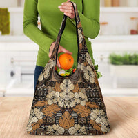 Hibiscus Mix African Pattern Grocery Bag - Wonder Print Shop