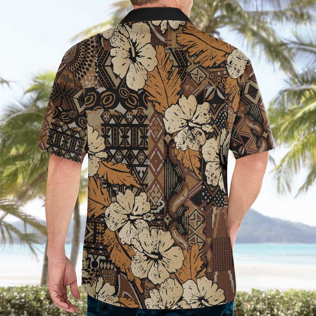 Hibiscus Mix African Pattern Hawaiian Shirt - Wonder Print Shop