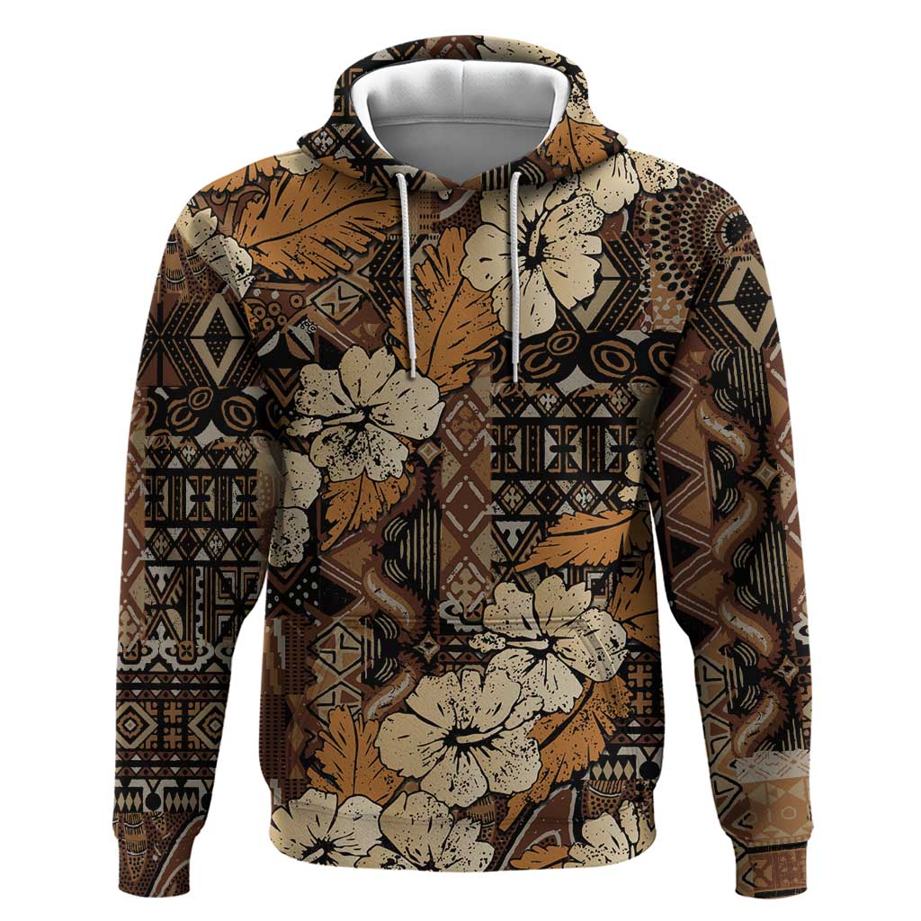 Hibiscus Mix African Pattern Hoodie - Wonder Print Shop