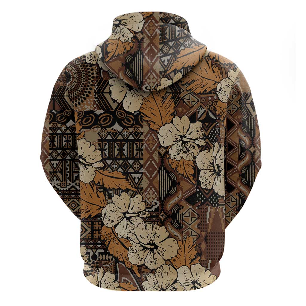 Hibiscus Mix African Pattern Hoodie - Wonder Print Shop
