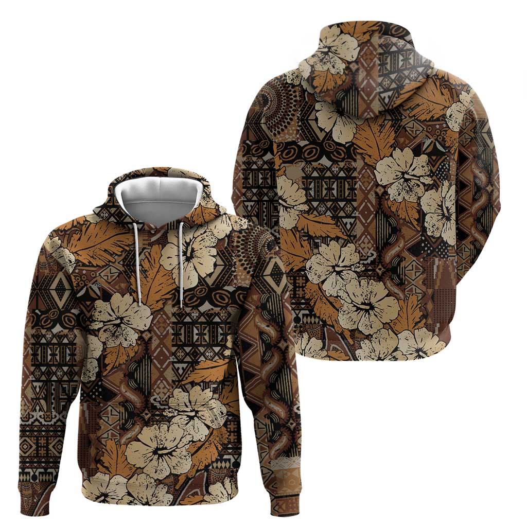 Hibiscus Mix African Pattern Hoodie - Wonder Print Shop