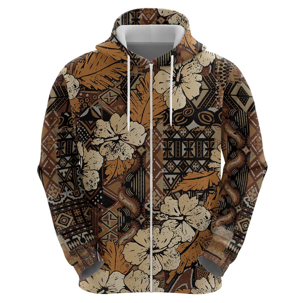 Hibiscus Mix African Pattern Hoodie - Wonder Print Shop