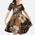 Hibiscus Mix African Pattern Kid Short Sleeve Dress - Wonder Print Shop