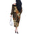 Hibiscus Mix African Pattern Off The Shoulder Long Sleeve Dress - Wonder Print Shop