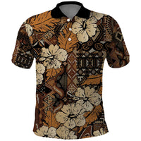 Hibiscus Mix African Pattern Polo Shirt - Wonder Print Shop