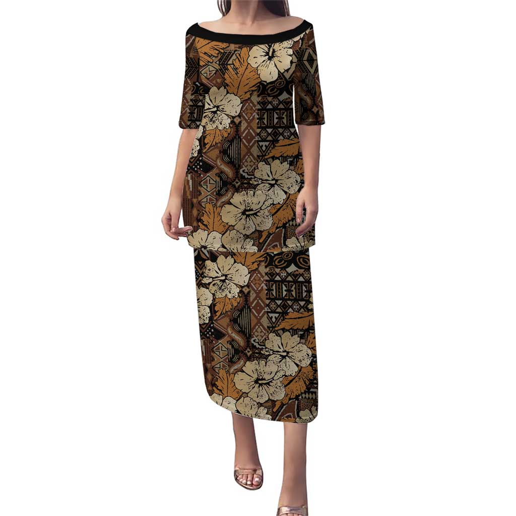 Hibiscus Mix African Pattern Puletasi - Wonder Print Shop