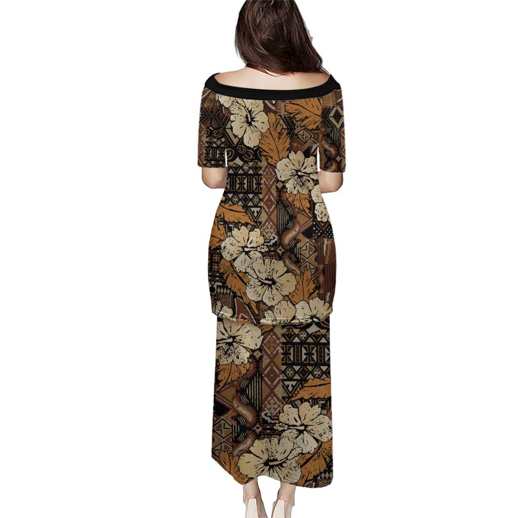 Hibiscus Mix African Pattern Puletasi - Wonder Print Shop