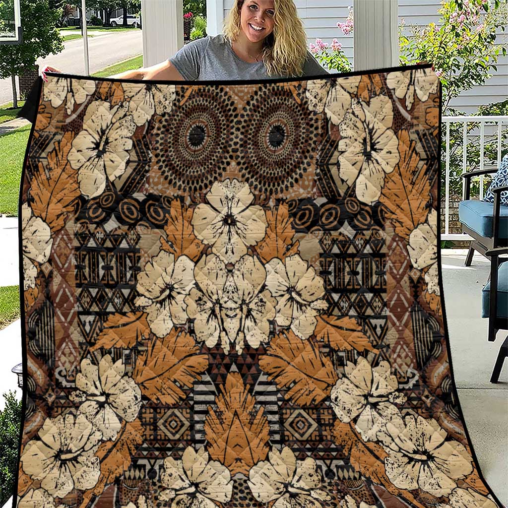 Hibiscus Mix African Pattern Quilt - Wonder Print Shop