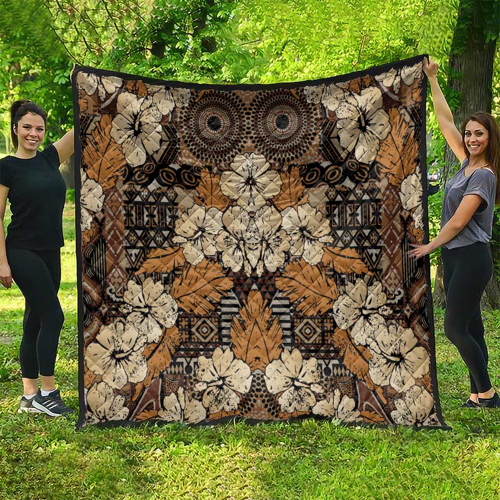 Hibiscus Mix African Pattern Quilt - Wonder Print Shop