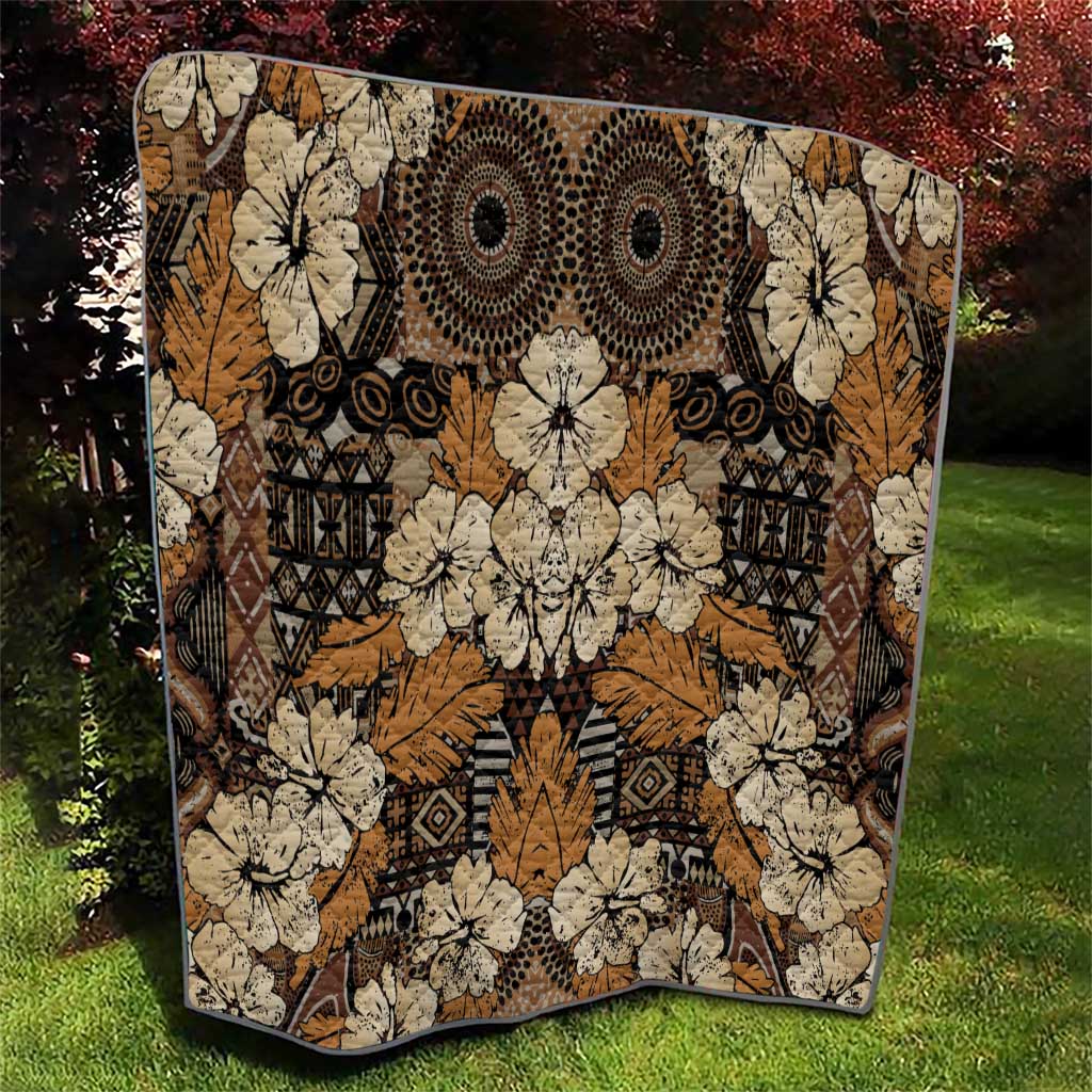 Hibiscus Mix African Pattern Quilt - Wonder Print Shop