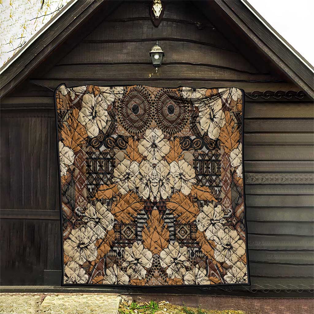 Hibiscus Mix African Pattern Quilt - Wonder Print Shop