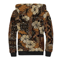 Hibiscus Mix African Pattern Sherpa Hoodie - Wonder Print Shop
