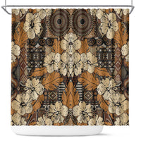 Hibiscus Mix African Pattern Shower Curtain - Wonder Print Shop