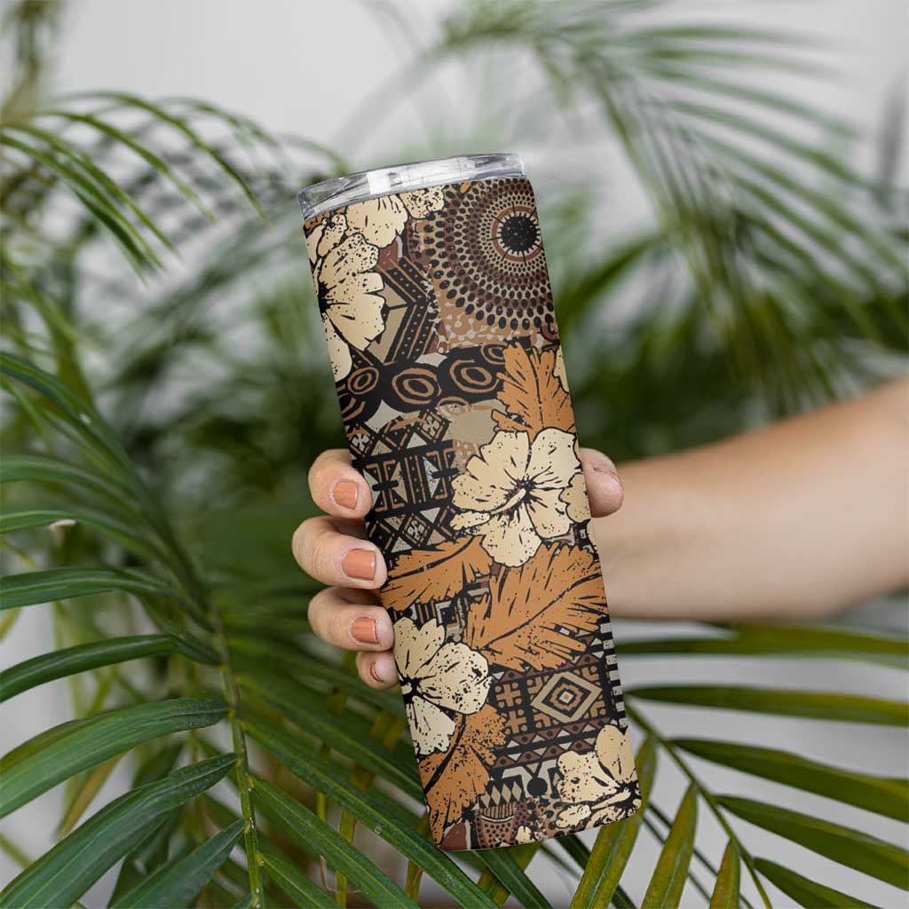Hibiscus Mix African Pattern Skinny Tumbler - Wonder Print Shop