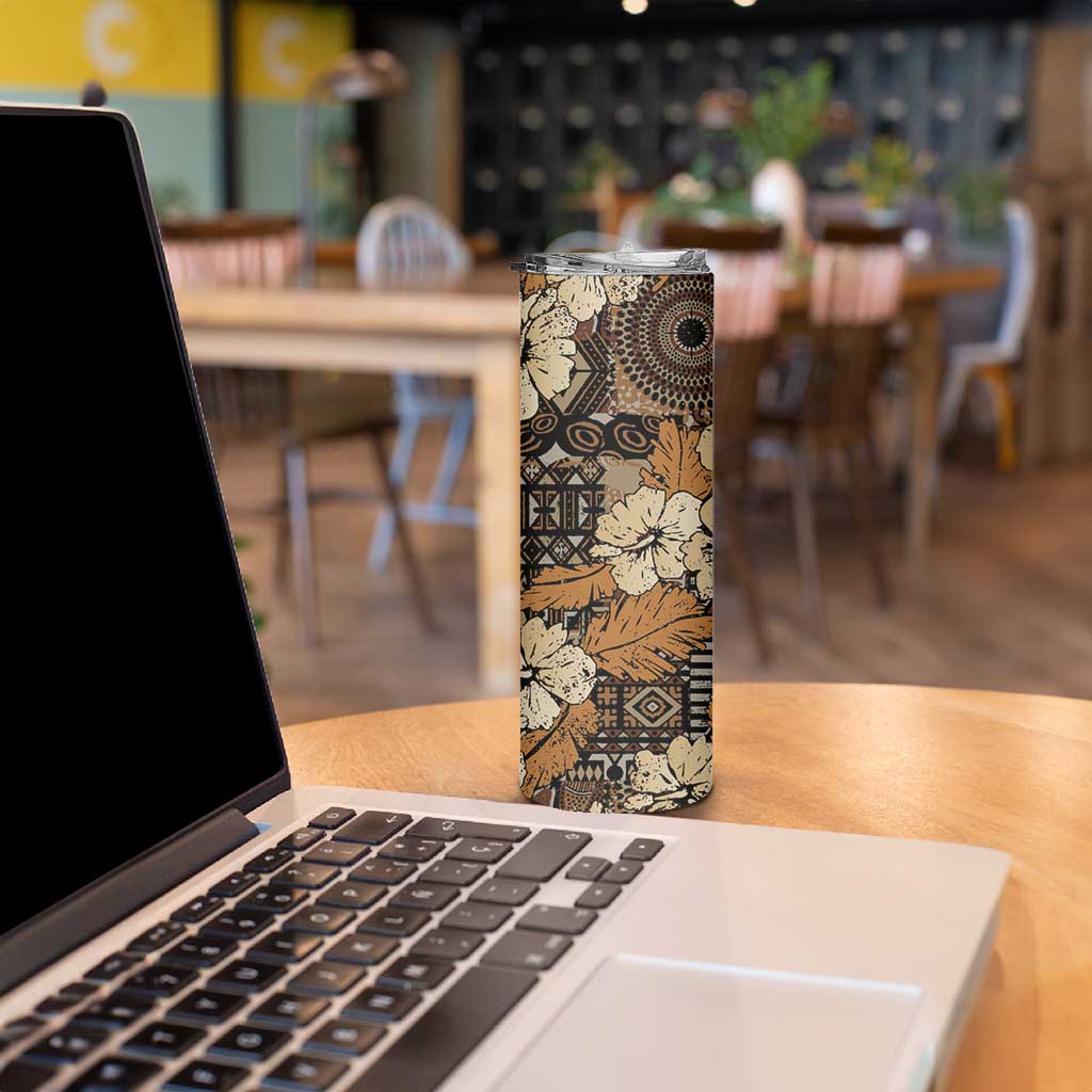 Hibiscus Mix African Pattern Skinny Tumbler - Wonder Print Shop