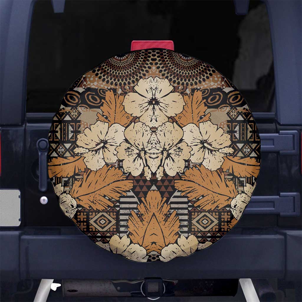 Hibiscus Mix African Pattern Spare Tire Cover - Wonder Print Shop