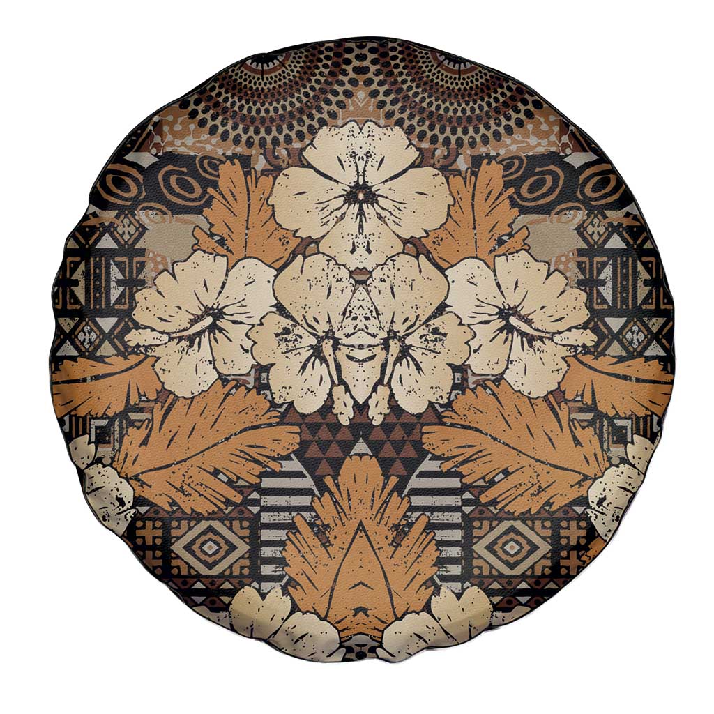 Hibiscus Mix African Pattern Spare Tire Cover - Wonder Print Shop
