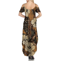 Hibiscus Mix African Pattern Summer Maxi Dress - Wonder Print Shop