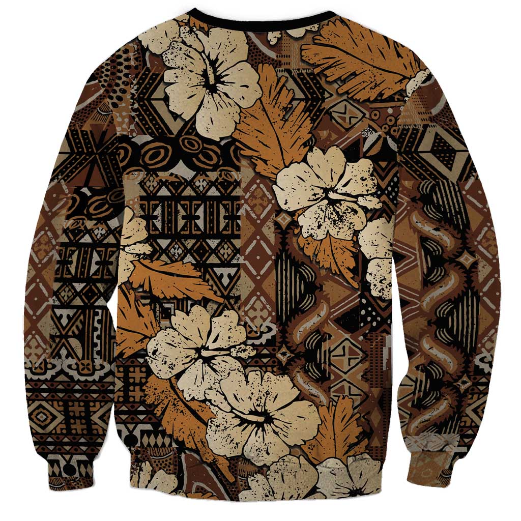 Hibiscus Mix African Pattern Sweatshirt - Wonder Print Shop