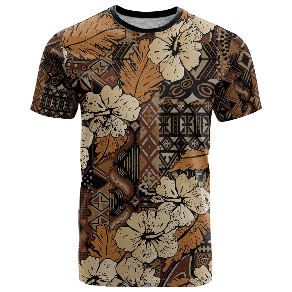 Hibiscus Mix African Pattern T Shirt - Wonder Print Shop