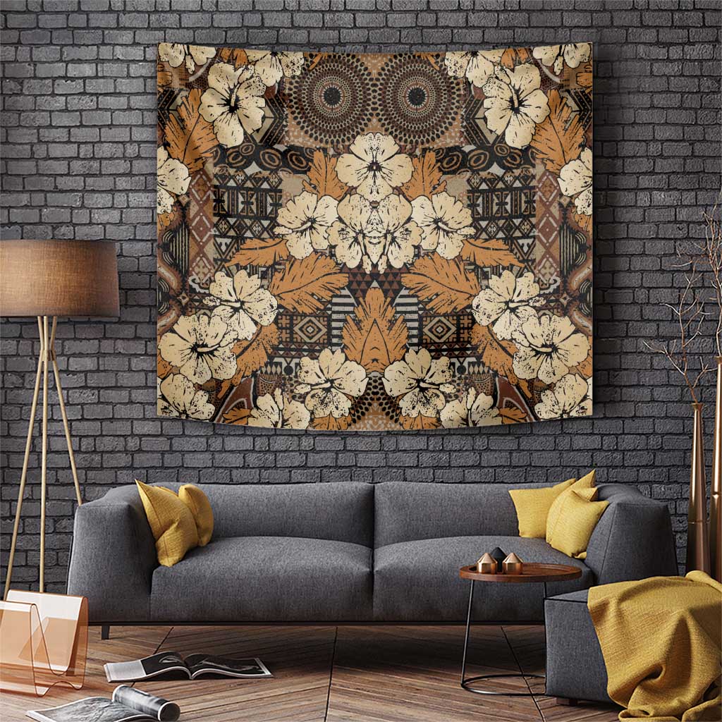 Hibiscus Mix African Pattern Tapestry - Wonder Print Shop