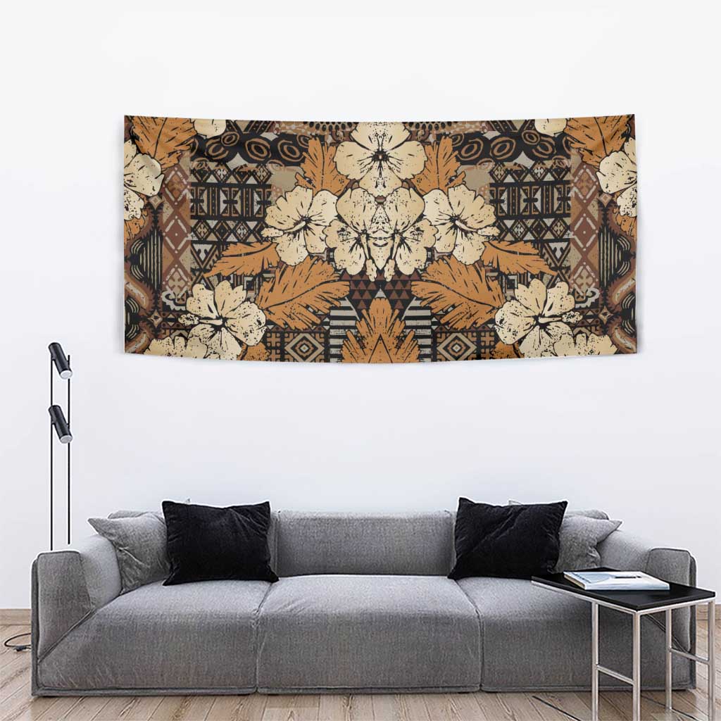 Hibiscus Mix African Pattern Tapestry - Wonder Print Shop