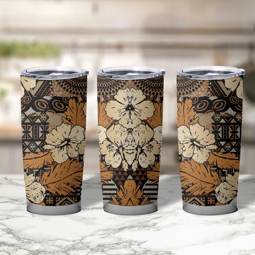 Hibiscus Mix African Pattern Tumbler Cup - Wonder Print Shop