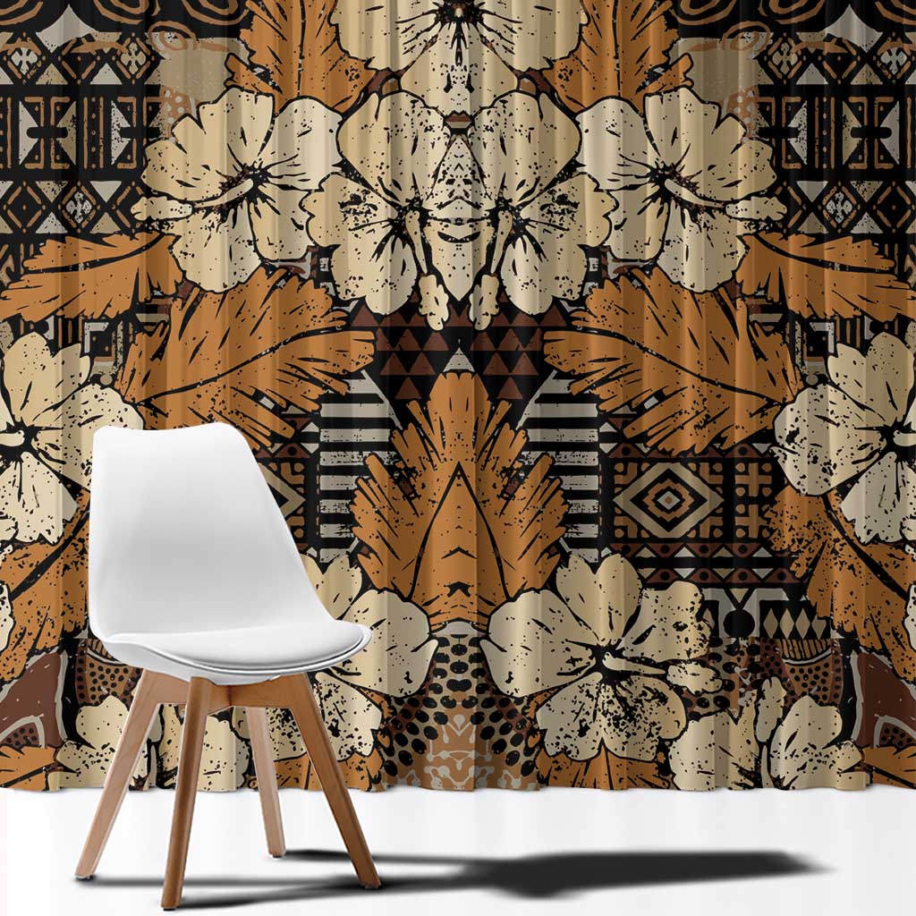 Hibiscus Mix African Pattern Window Curtain - Wonder Print Shop