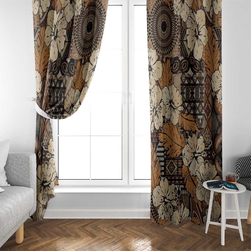 Hibiscus Mix African Pattern Window Curtain - Wonder Print Shop