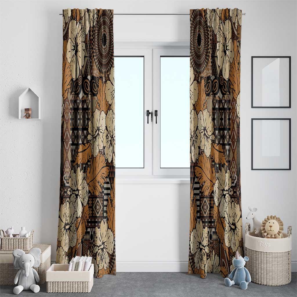 Hibiscus Mix African Pattern Window Curtain - Wonder Print Shop