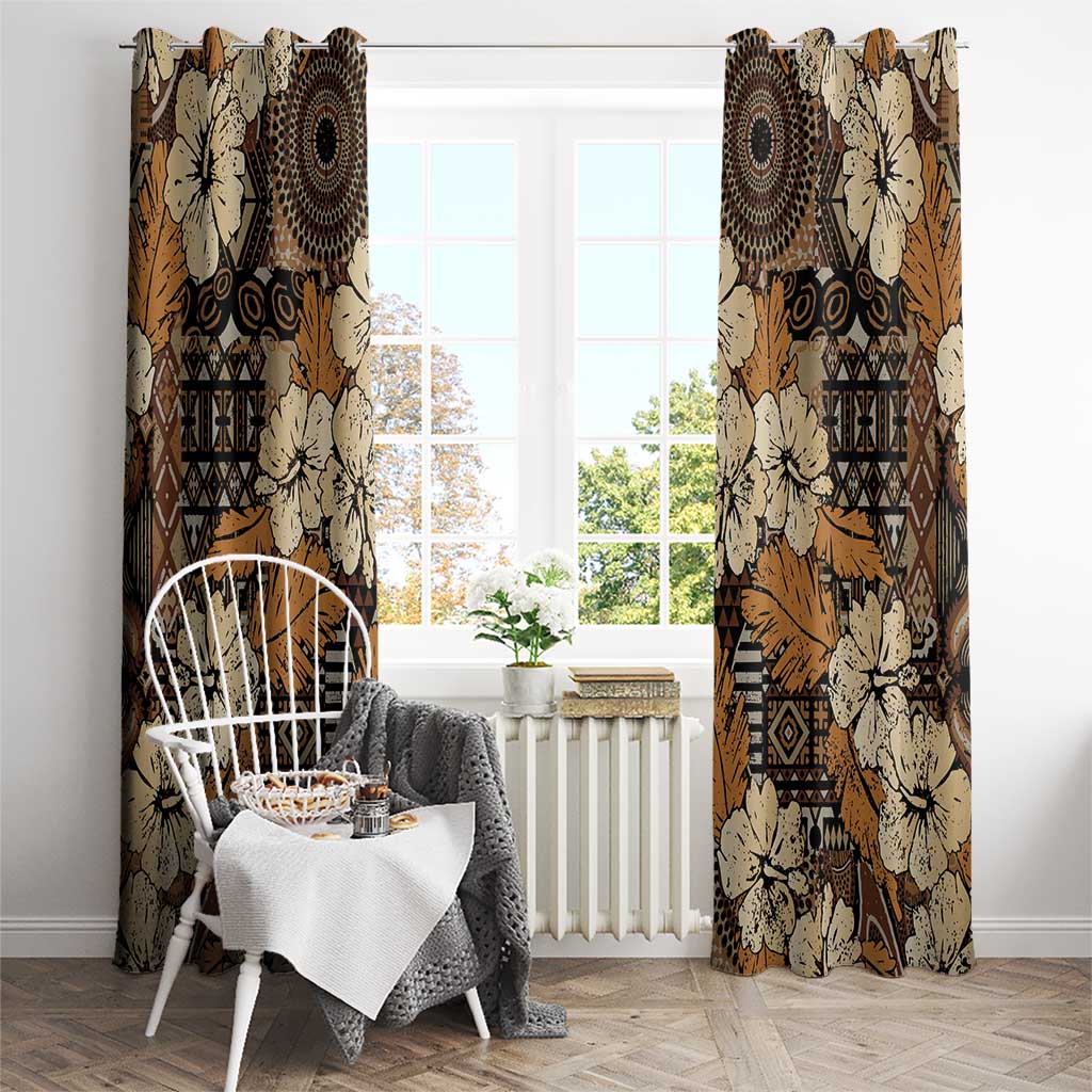 Hibiscus Mix African Pattern Window Curtain - Wonder Print Shop
