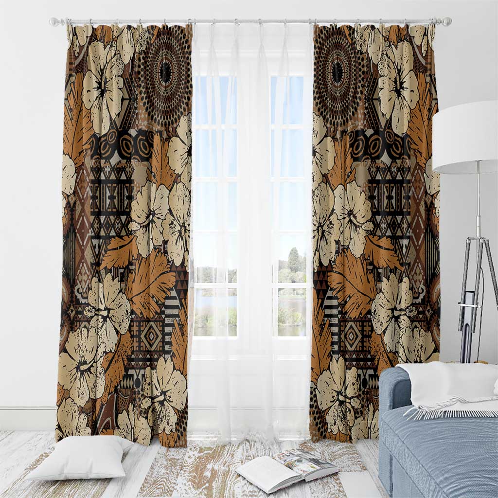 Hibiscus Mix African Pattern Window Curtain - Wonder Print Shop