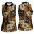 Hibiscus Mix African Pattern Women Sleeveless Polo Shirt - Wonder Print Shop