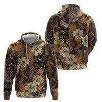 Hibiscus Mix African Pattern Zip Hoodie - Wonder Print Shop