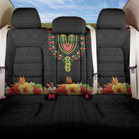 Hibiscus Mix Dashiki African Pattern Back Car Seat Cover Adinkra Symbol - Wonder Print Shop