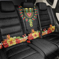 Hibiscus Mix Dashiki African Pattern Back Car Seat Cover Adinkra Symbol - Wonder Print Shop