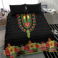 Hibiscus Mix Dashiki African Pattern Bedding Set Adinkra Symbol - Wonder Print Shop