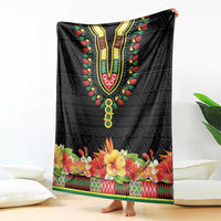 Hibiscus Mix Dashiki African Pattern Blanket Adinkra Symbol - Wonder Print Shop