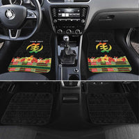 Hibiscus Mix Dashiki African Pattern Car Mats Adinkra Symbol - Wonder Print Shop