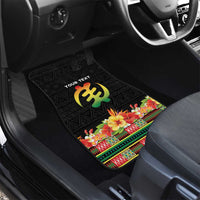 Hibiscus Mix Dashiki African Pattern Car Mats Adinkra Symbol - Wonder Print Shop