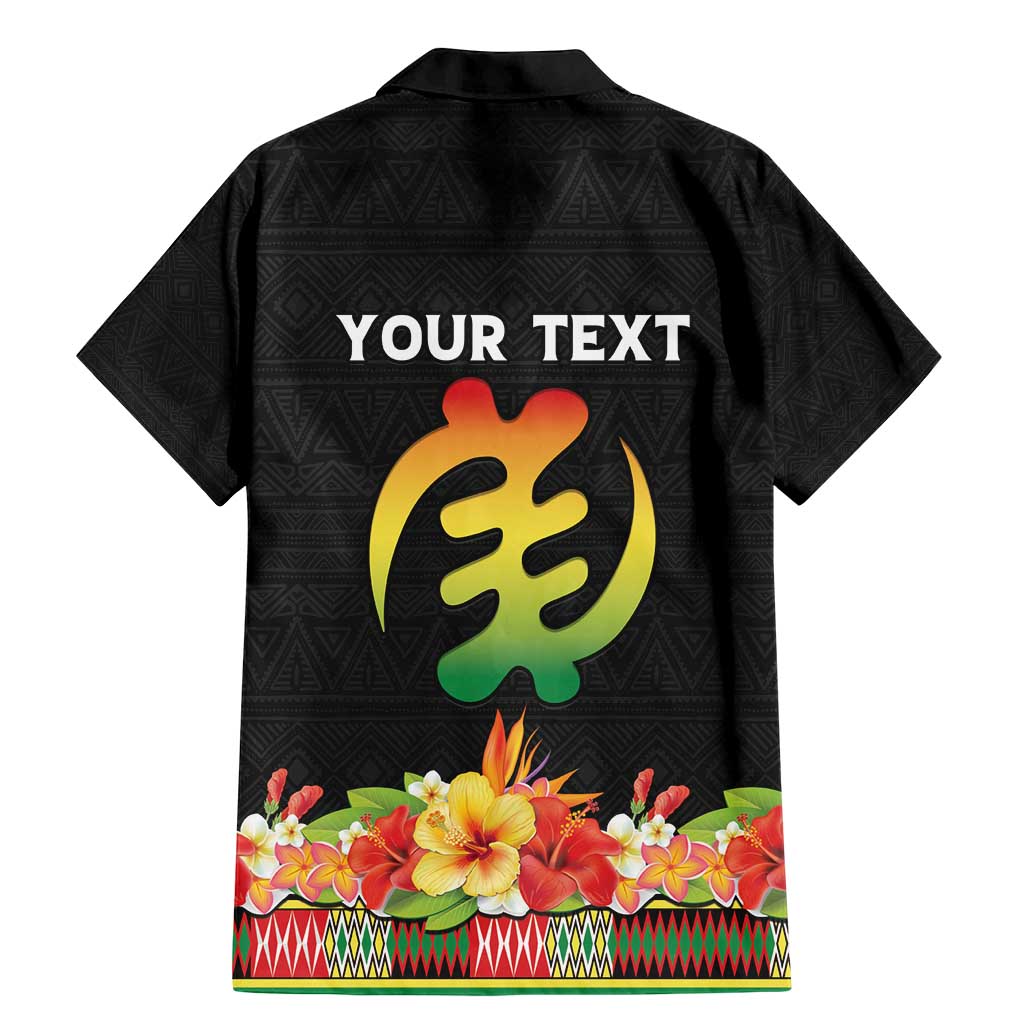 Personalized Hibiscus Mix Dashiki African Pattern Family Matching Mermaid Dress and Hawaiian Shirt Adinkra Symbol - Wonder Print Shop