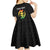 Personalized Hibiscus Mix Dashiki African Pattern Kid Short Sleeve Dress Adinkra Symbol - Wonder Print Shop