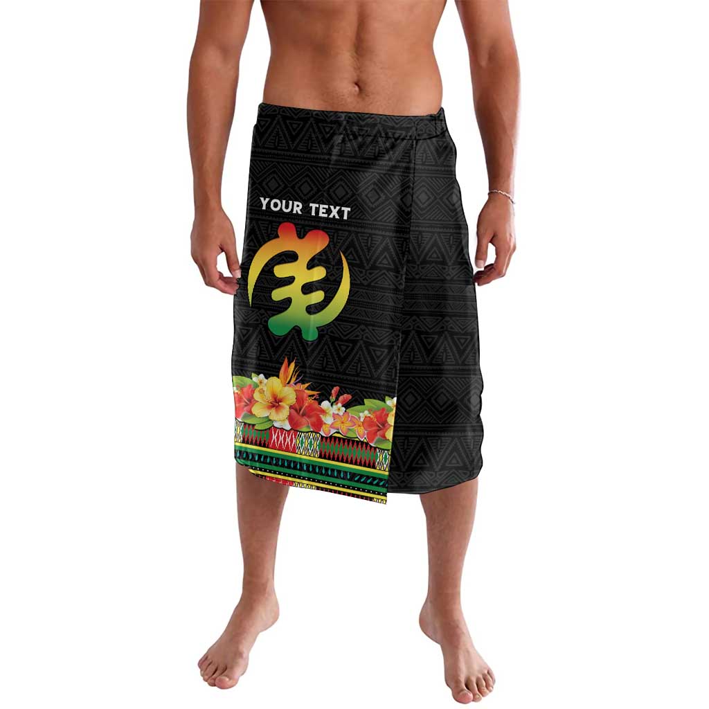 Personalized Hibiscus Mix Dashiki African Pattern Lavalava Adinkra Symbol - Wonder Print Shop